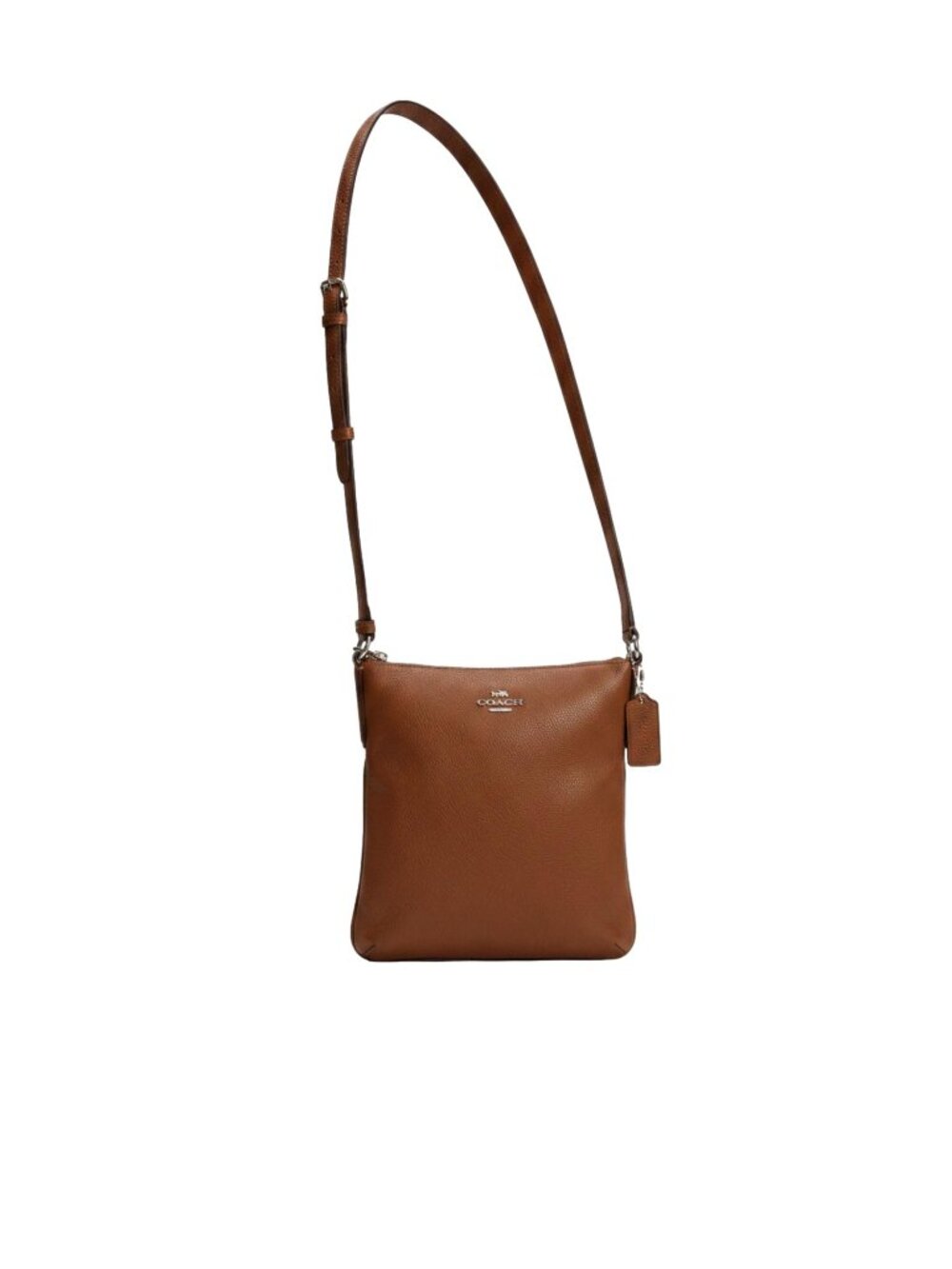 Vintage Coach F36063 North South Crossbody Leather Brown Needs Restoration